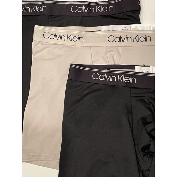 SET OF 3 Calvin Klein NB2570 Micro Stretch Boxer Brief Size M Black Gray (62) - Picture 2 of 3